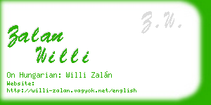 zalan willi business card